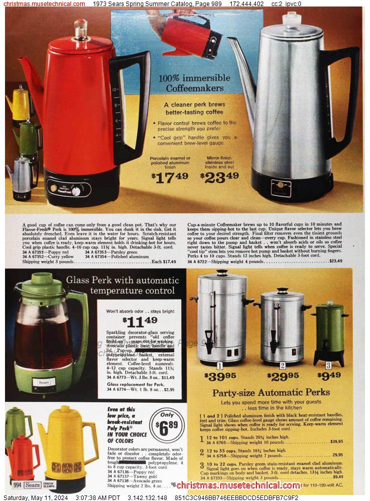 1973 Sears Spring Summer Catalog, Page 989