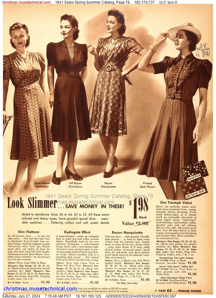 1941 Sears Spring Summer Catalog, Page 78