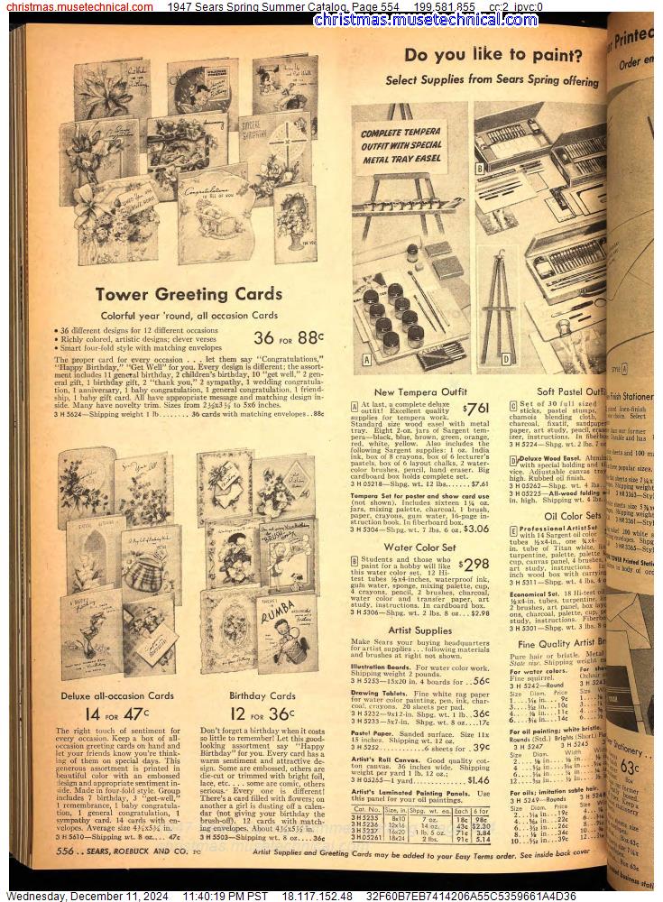 1947 Sears Spring Summer Catalog, Page 554