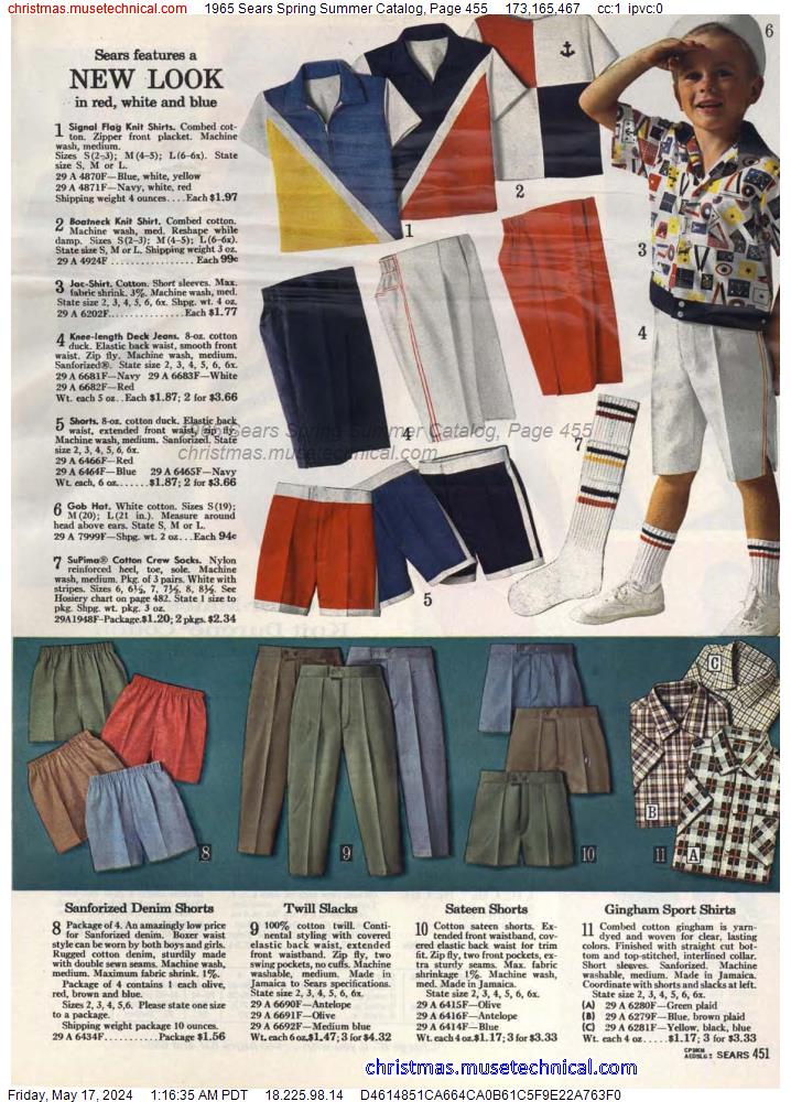 1965 Sears Spring Summer Catalog, Page 455