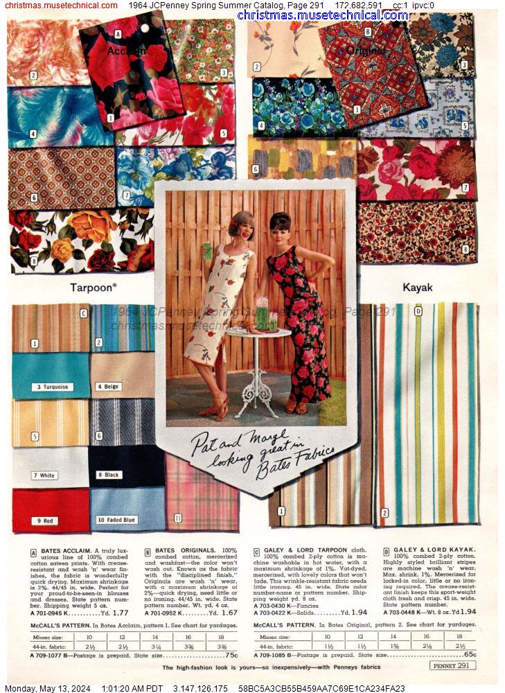 1964 JCPenney Spring Summer Catalog, Page 291