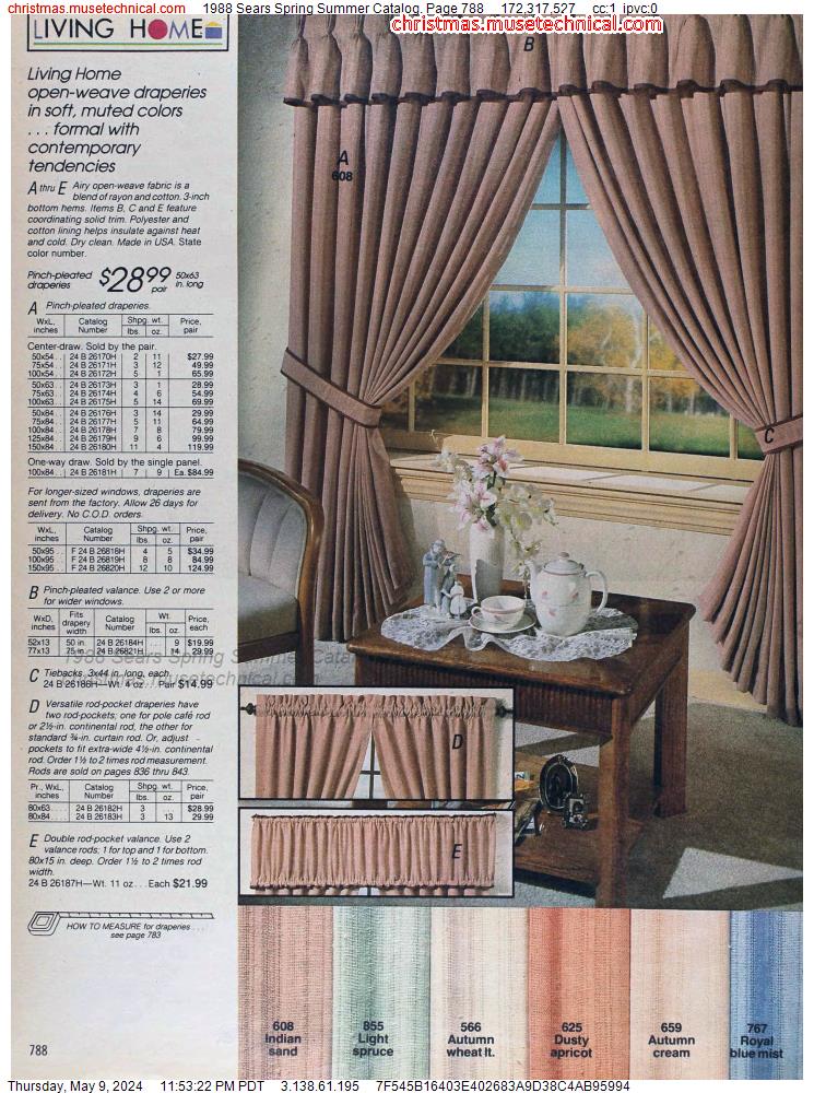 1988 Sears Spring Summer Catalog, Page 788