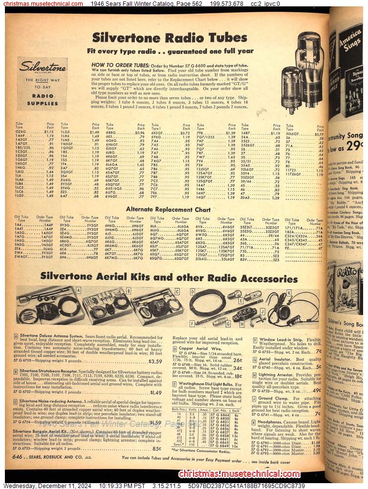 1946 Sears Fall Winter Catalog, Page 562