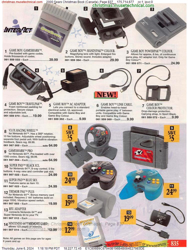 2000 Sears Christmas Book (Canada), Page 837