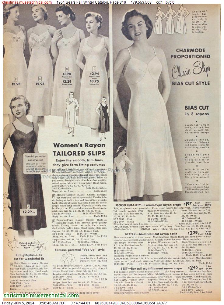 1951 Sears Fall Winter Catalog, Page 310