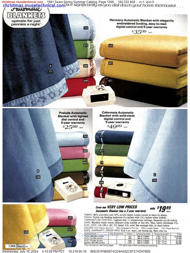 1981 Sears Spring Summer Catalog, Page 1366