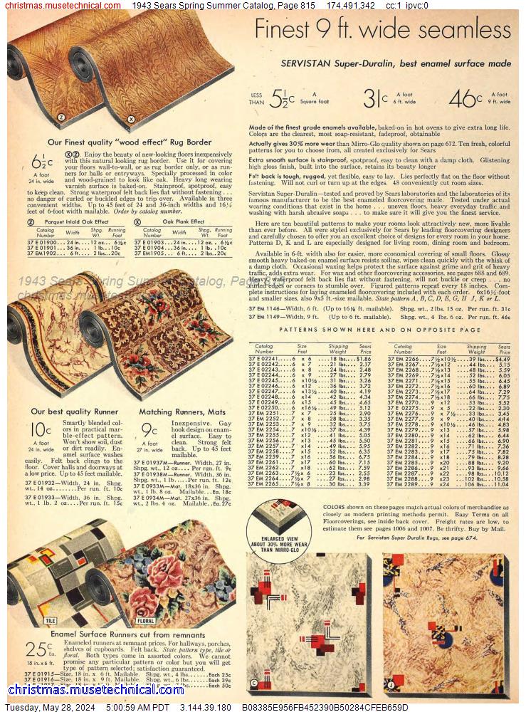 1943 Sears Spring Summer Catalog, Page 815