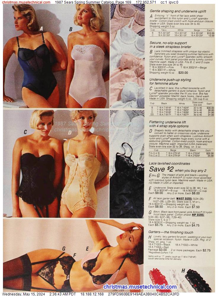 1987 Sears Spring Summer Catalog, Page 169