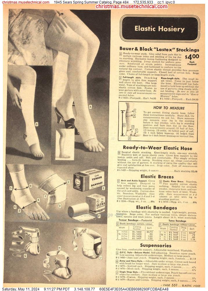 1945 Sears Spring Summer Catalog, Page 484