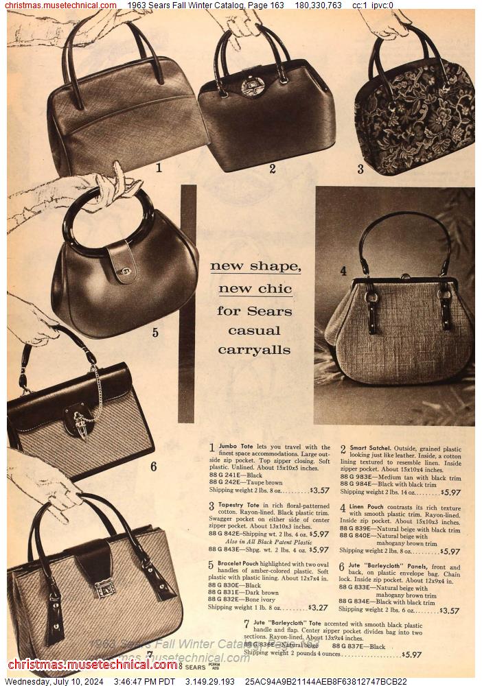 1963 Sears Fall Winter Catalog, Page 163