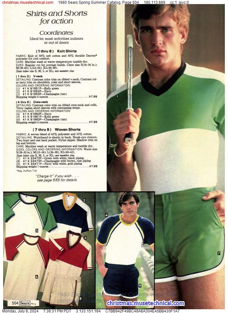 1980 Sears Spring Summer Catalog, Page 504