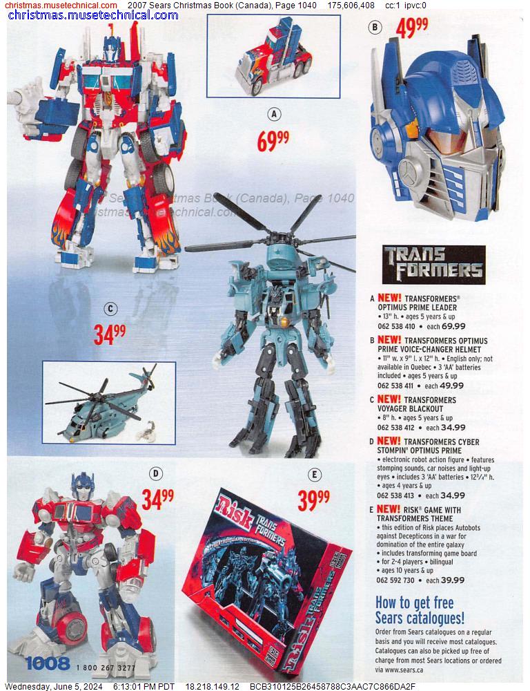 2007 Sears Christmas Book (Canada), Page 1040
