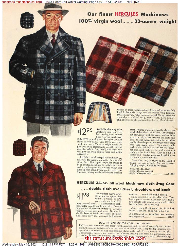 1944 Sears Fall Winter Catalog, Page 479