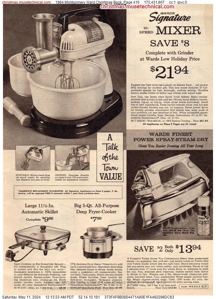 1964 Montgomery Ward Christmas Book, Page 415