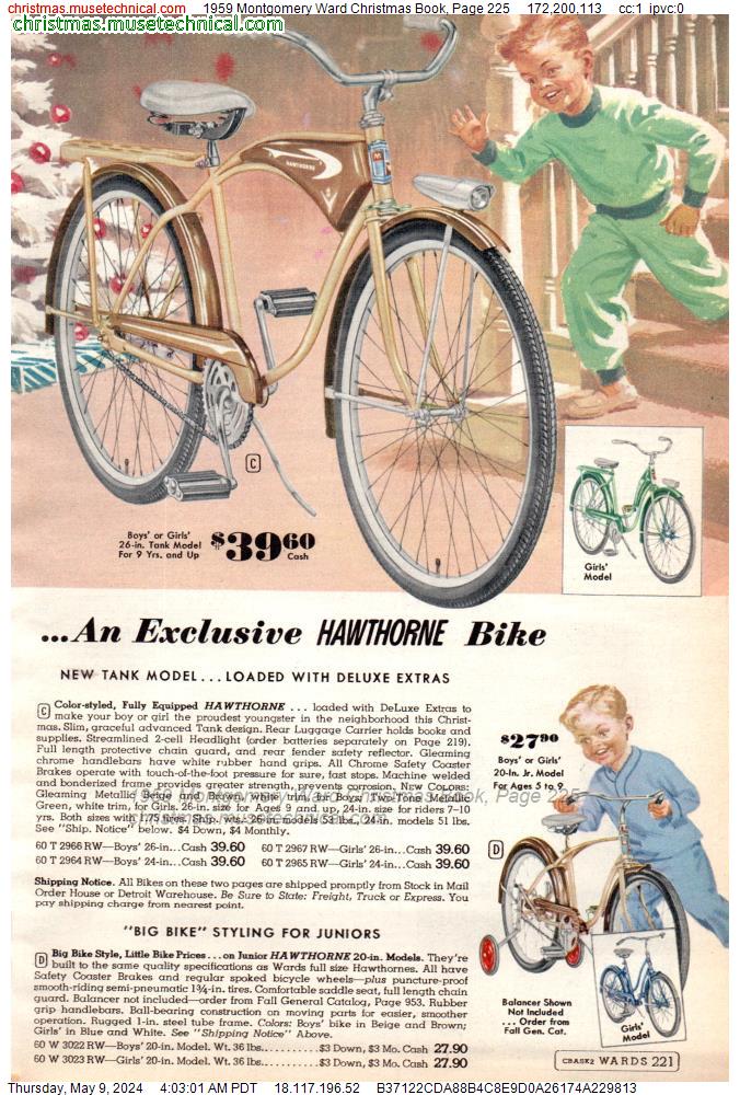 1959 Montgomery Ward Christmas Book, Page 225