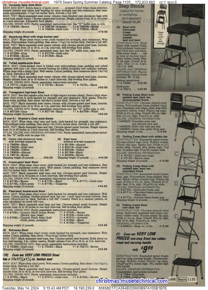 1979 Sears Spring Summer Catalog, Page 1135