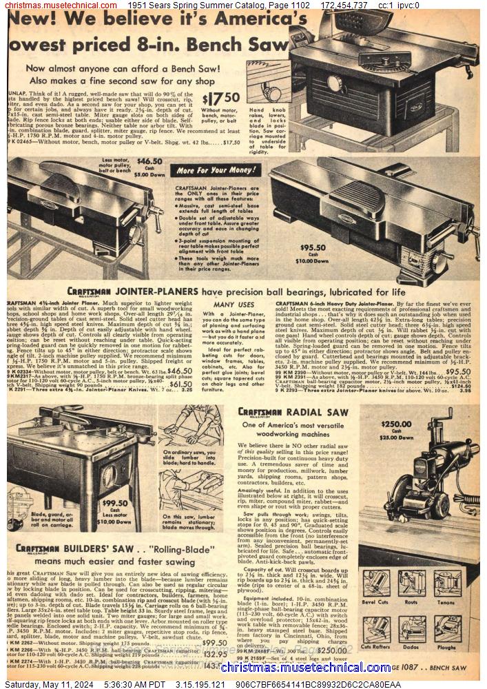 1951 Sears Spring Summer Catalog, Page 1102