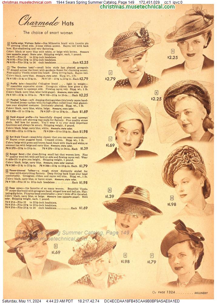 1944 Sears Spring Summer Catalog, Page 149