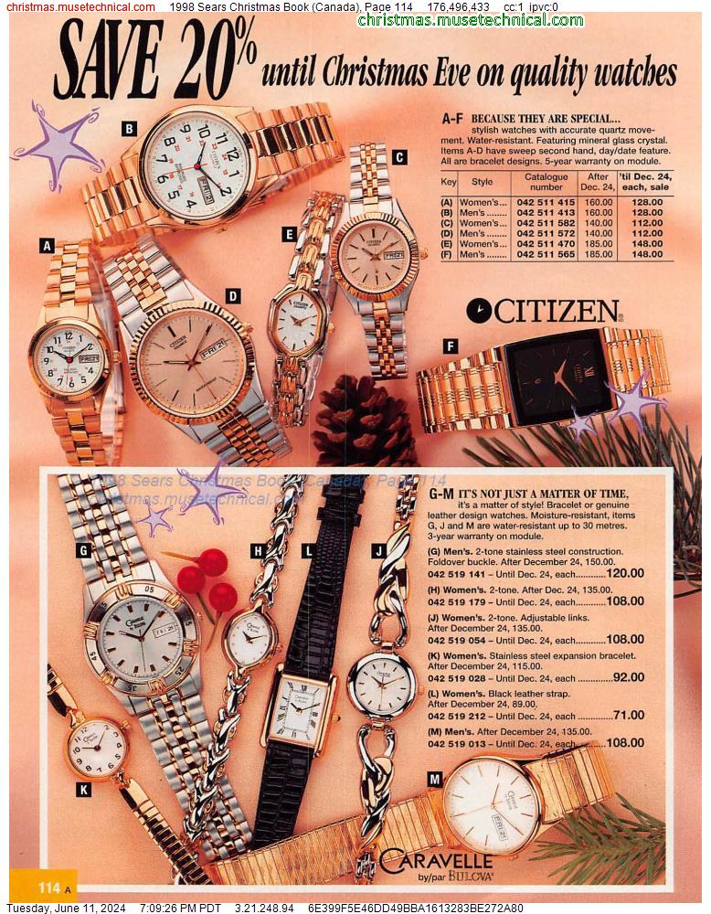 1998 Sears Christmas Book (Canada), Page 114