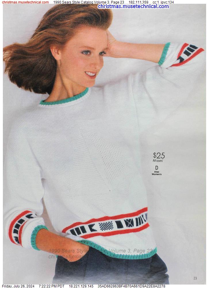 1990 Sears Style Catalog Volume 3, Page 23