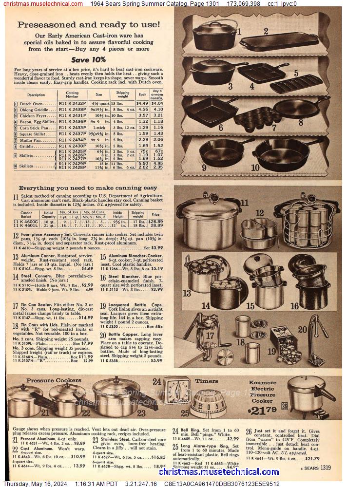 1964 Sears Spring Summer Catalog, Page 1301