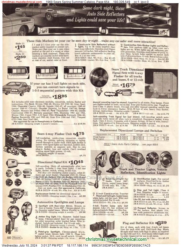 1969 Sears Spring Summer Catalog, Page 654
