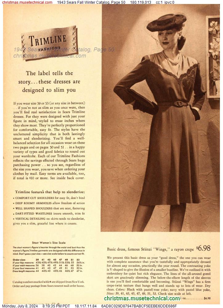 1943 Sears Fall Winter Catalog, Page 50