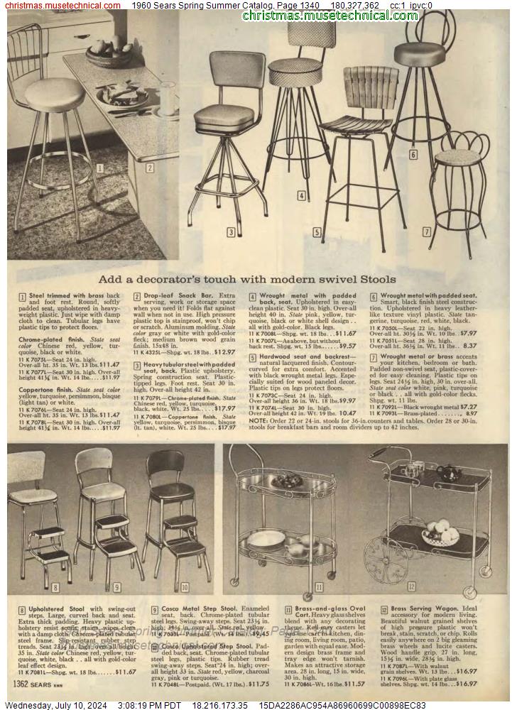 1960 Sears Spring Summer Catalog, Page 1340