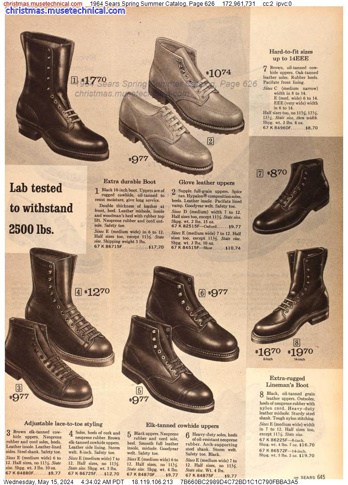 1964 Sears Spring Summer Catalog, Page 626