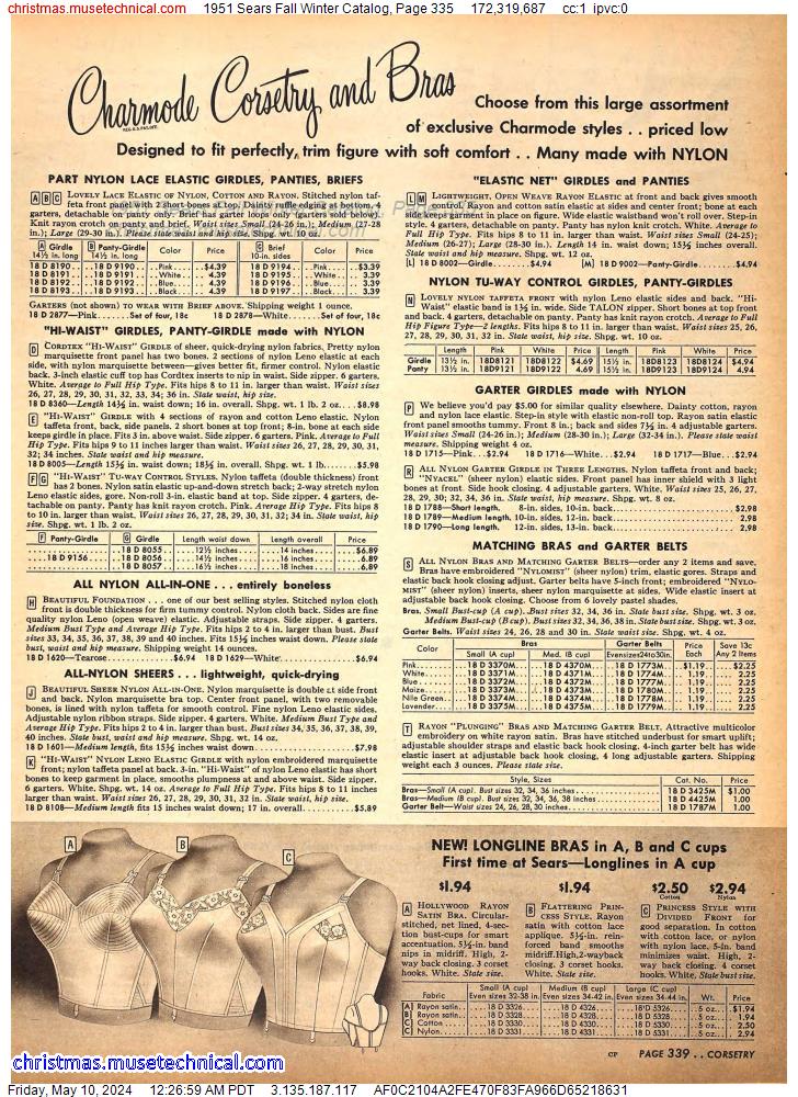 1951 Sears Fall Winter Catalog, Page 335