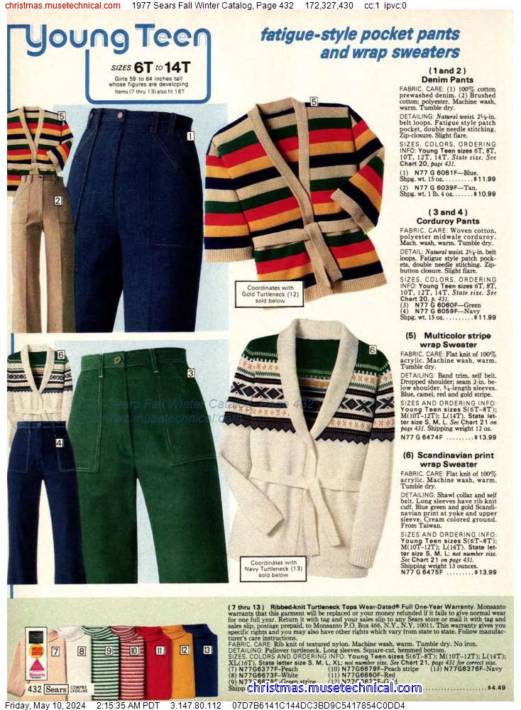 1977 Sears Fall Winter Catalog, Page 432