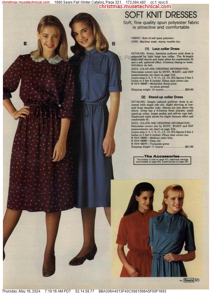 1980 Sears Fall Winter Catalog, Page 321