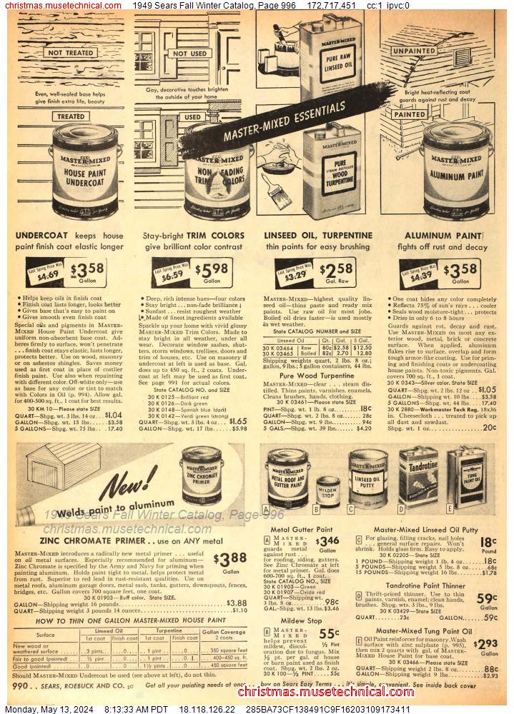 1949 Sears Fall Winter Catalog, Page 996