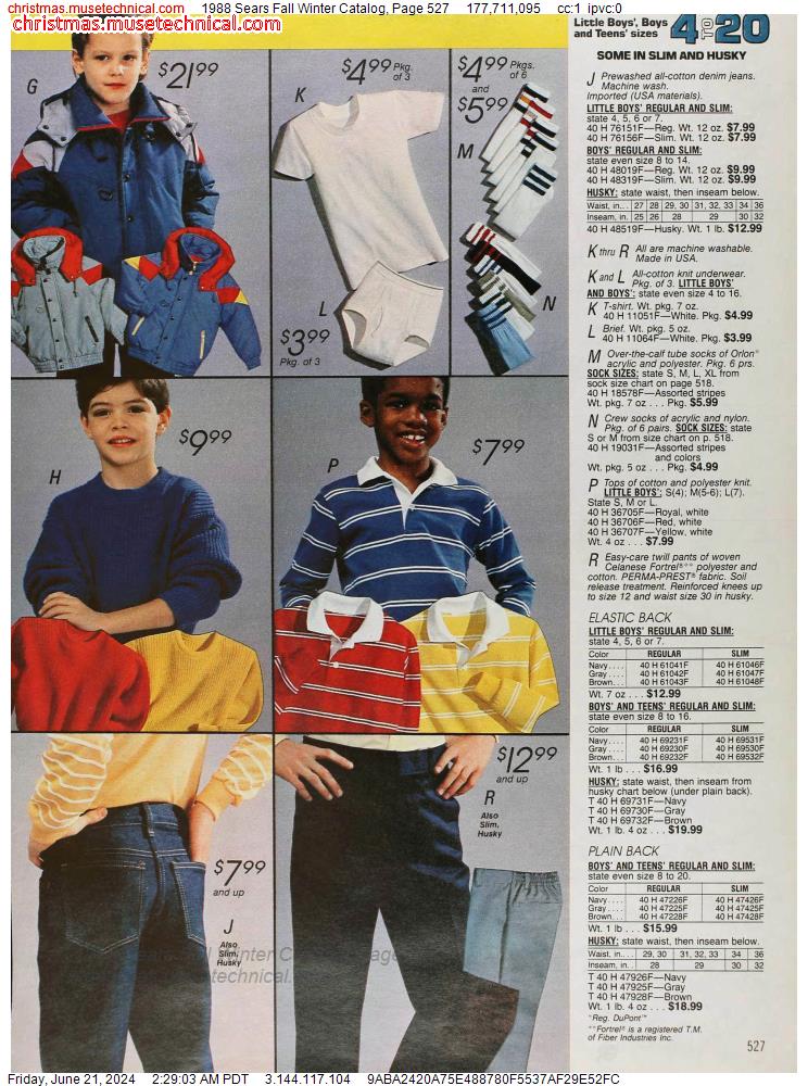 1988 Sears Fall Winter Catalog, Page 527