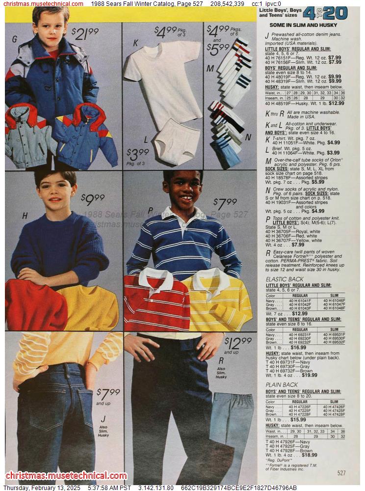 1988 Sears Fall Winter Catalog, Page 527