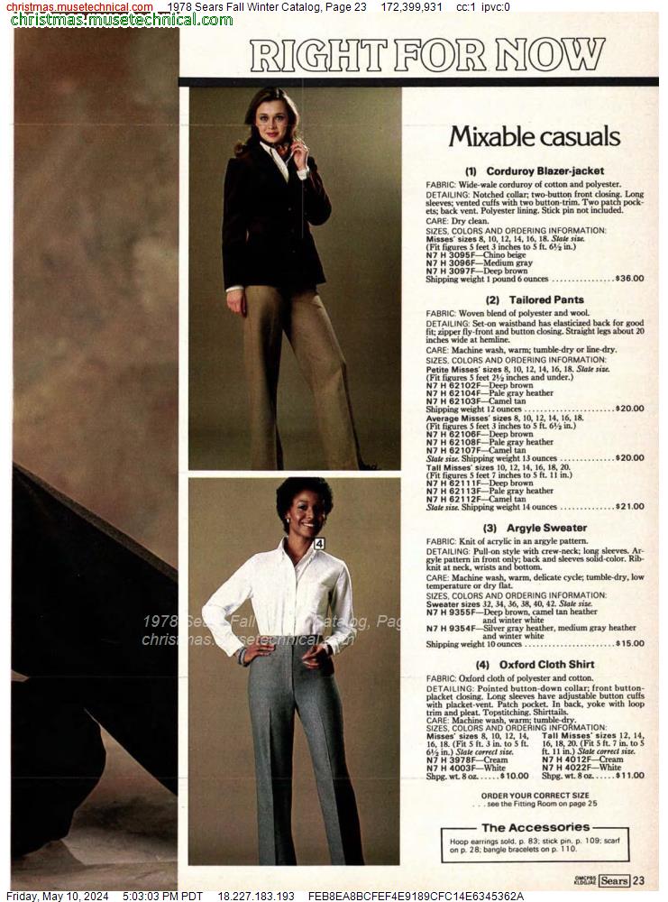 1978 Sears Fall Winter Catalog, Page 23