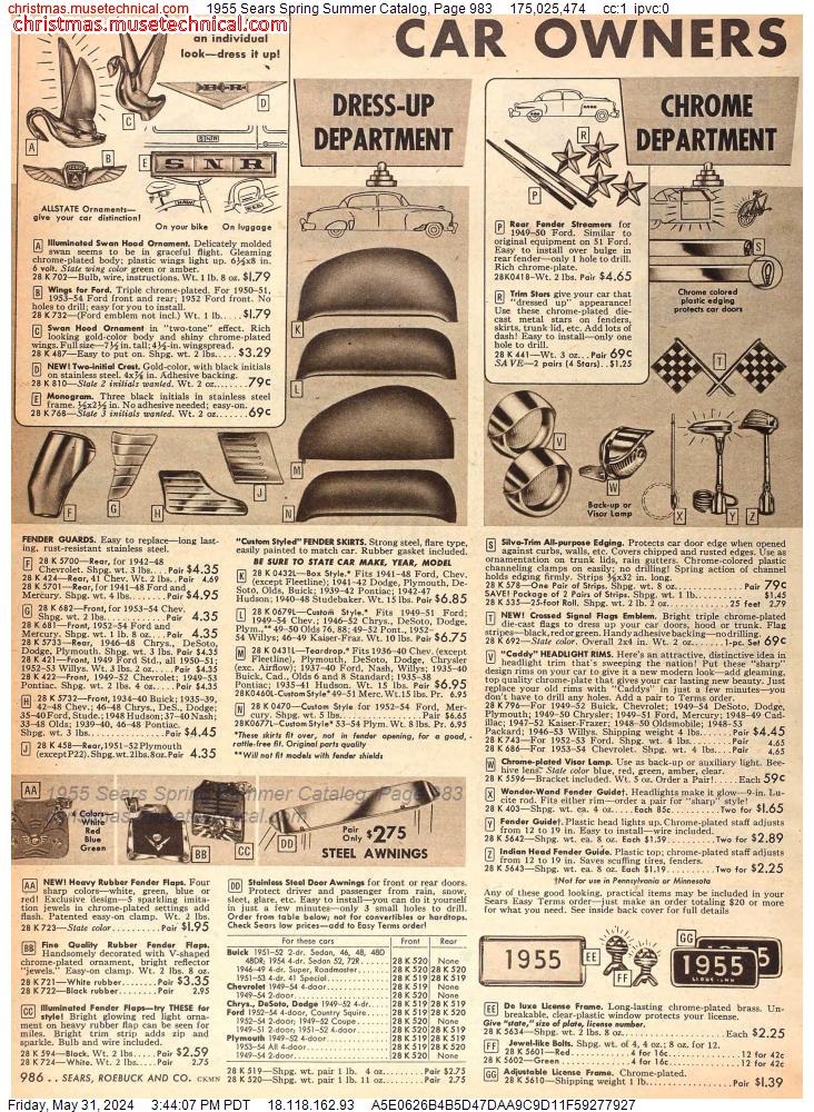 1955 Sears Spring Summer Catalog, Page 983