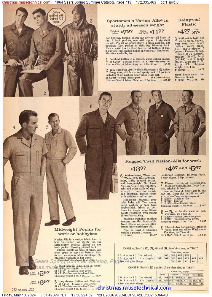 1964 Sears Spring Summer Catalog, Page 713