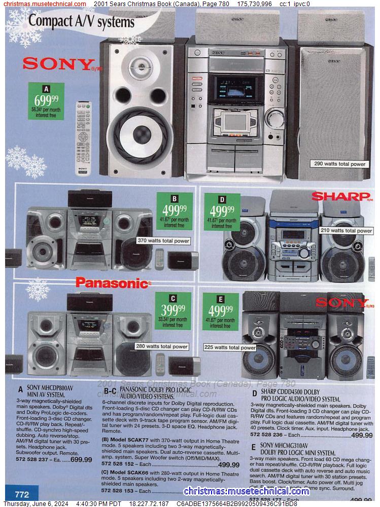 2001 Sears Christmas Book (Canada), Page 780