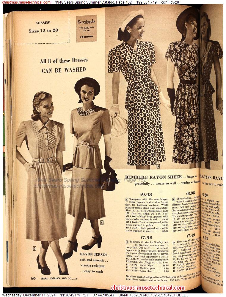 1948 Sears Spring Summer Catalog, Page 162