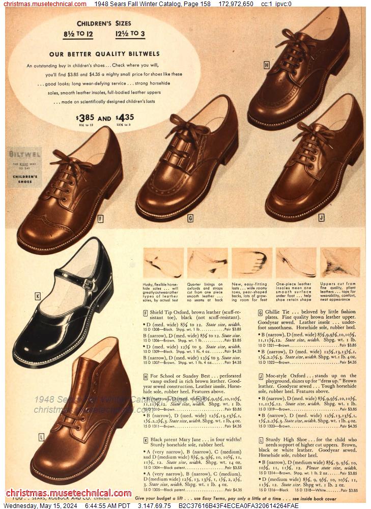 1948 Sears Fall Winter Catalog, Page 158