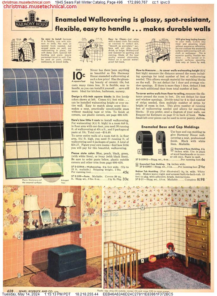 1945 Sears Fall Winter Catalog, Page 496