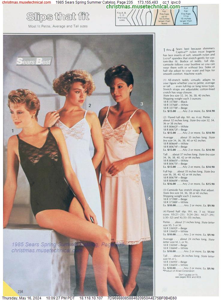 1985 Sears Spring Summer Catalog, Page 235