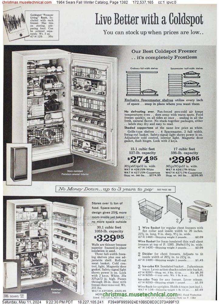1964 Sears Fall Winter Catalog, Page 1382