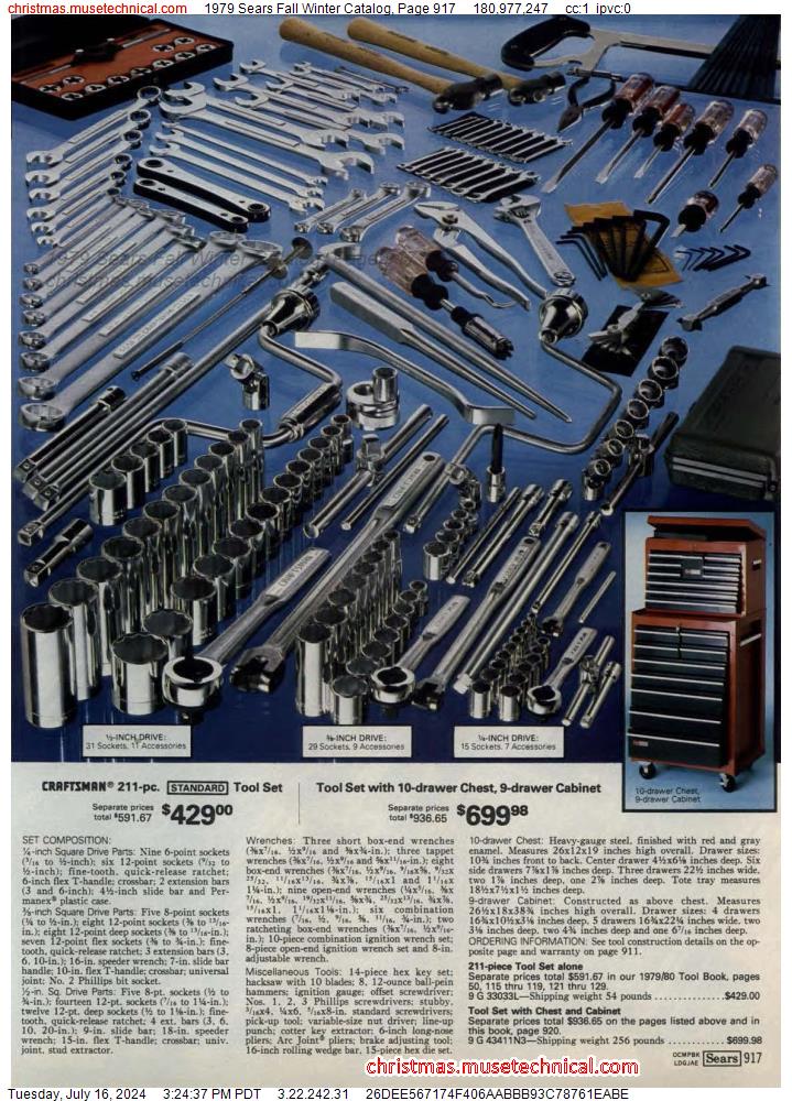 1979 Sears Fall Winter Catalog, Page 917