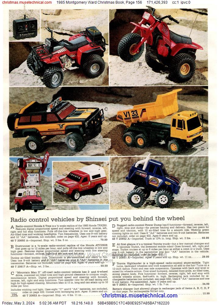 1985 Montgomery Ward Christmas Book, Page 156
