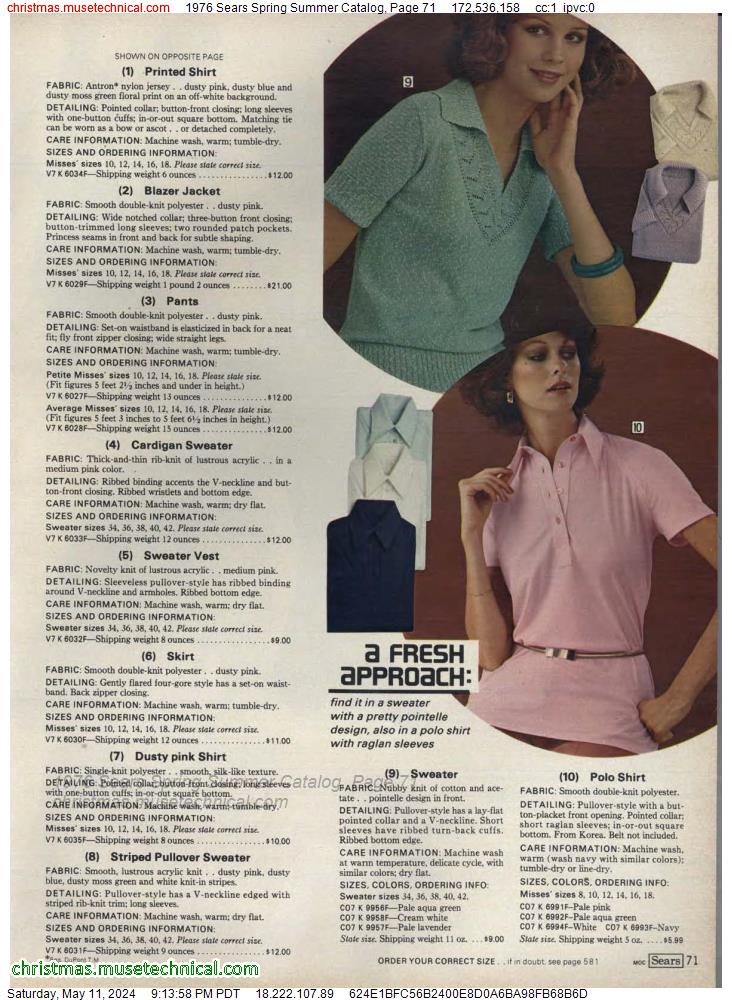 1976 Sears Spring Summer Catalog, Page 71