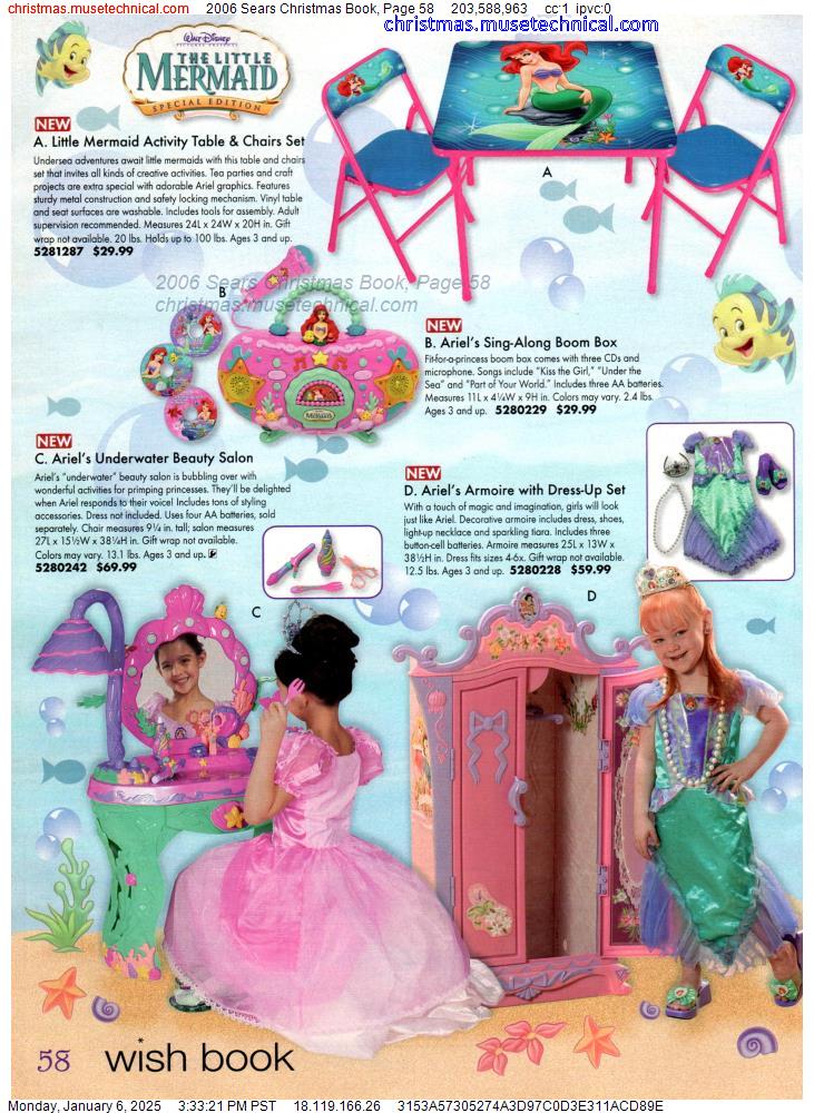 2006 Sears Christmas Book, Page 58