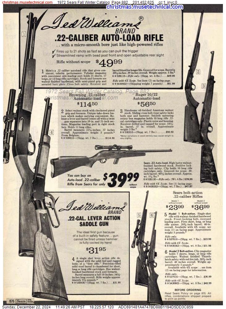 1972 Sears Fall Winter Catalog, Page 882