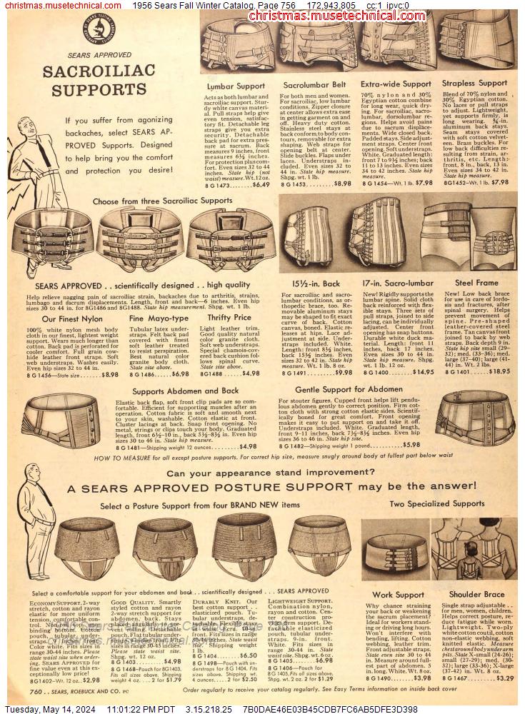 1956 Sears Fall Winter Catalog, Page 756